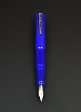 Load image into Gallery viewer, The Franklin-Christoph Model 02 Intrinsic Fountain Pen - Kyanite stands upright on a plain black background.