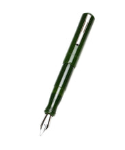 Load image into Gallery viewer, The Franklin-Christoph Model 02 Intrinsic in Vintage Green, with silver nib and clip, is angled on a white background.