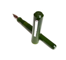 Load image into Gallery viewer, Franklin-Christoph Model 02 Intrinsic Fountain Pen in Vintage Green, uncapped and placed on a white background.