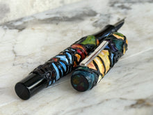 Load image into Gallery viewer, Franklin-Christoph 03 A.A. Vacaharat Cathedral of Nature fountain pen with cap rests on light marble surface.