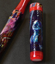 Load image into Gallery viewer, Two themed Franklin-Christoph Model 03 fountain pens with original art by A.A. Vacharat, colorful art, one with blue-toned woman portrait.