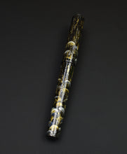 Load image into Gallery viewer, A Franklin-Christoph 03M pen—Moonlight On Umbrellas Through My Window—rests diagonally on a dark gray background.