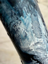 Load image into Gallery viewer, Close-up of swirl metallic blue Franklin-Christoph Model 03M fountain pen by A.A. Vacharat, Terrain with shimmering highlights.