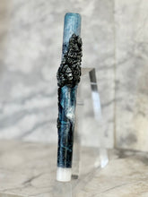 Load image into Gallery viewer, Franklin-Christoph 03M A.A. Vacharat Terrain: blue/white pen, black sculpted Godzilla art wraps the barrel.
