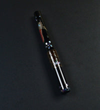 Load image into Gallery viewer, Franklin-Christoph Model 03M Arowana LE FP: koi &amp; floral maki-e, abalone shell, metallic accents on a dark finish.