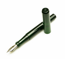 Load image into Gallery viewer, A Franklin-Christoph Model 03 Modified Fountain Pen - Emerald with cap off, shown on a plain white background.