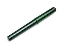 Load image into Gallery viewer, A closed Franklin-Christoph Model 03 Modified Fountain Pen in Emerald with #6 nib rests on a white background.