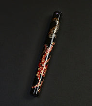 Load image into Gallery viewer, Franklin-Christoph Model 03M Maki-e Eel vs Octopus: Black pen with red &amp; gold octopus, Small Edition.