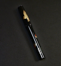 Load image into Gallery viewer, The Franklin-Christoph Model 03M Maki-e Goldfish Small Edition pen showcases goldfish and flowers on black lacquer.