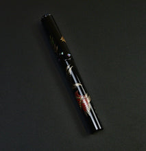 Load image into Gallery viewer, The Franklin-Christoph Model 03M Maki-e Goldfish Small Edition has red and gold leaf on black lacquer, by Mr. Nishihara.