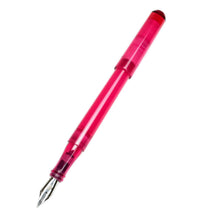 Load image into Gallery viewer, Franklin-Christoph Model 03 Modified Fountain Pen in Ruby with silver nib, shown diagonally on white background.
