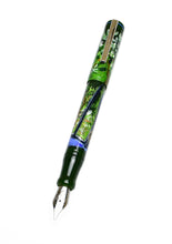 Load image into Gallery viewer, Franklin-Christoph 20 A.A. Vacharat - Dreaming of Spring: vintage green pen with floral art on barrel, white backdrop.