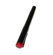 Load image into Gallery viewer, Franklin-Christoph Model 20 Marietta Fountain Pen in Black &amp; Red, shown closed on a white background at an angle.