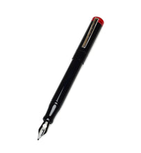 Load image into Gallery viewer, Franklin-Christoph Model 20 Marietta Fountain Pen - Black &amp; Red, set diagonally on a white background.