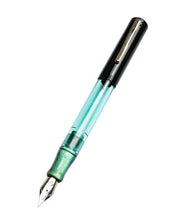 Load image into Gallery viewer, Franklin-Christoph Model 20 Marietta Fountain Pen - Black Sea Glass Andromeda SE, on white background.