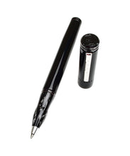 Load image into Gallery viewer, Franklin-Christoph Model 20 Black rollerball, cap off and beside, fits 888 refill; on white background.