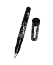 Load image into Gallery viewer, Franklin-Christoph Model 20 Dark Room Emulsion rollerball, uncapped, with black marble finish on a white background.