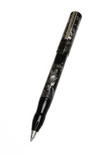 Load image into Gallery viewer, Franklin-Christoph Model 20 Dark Room Emulsion rollerball pen, black/silver marble, metal clip, uses 888 refill.