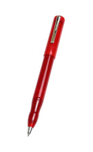 Load image into Gallery viewer, The Franklin-Christoph Model 20 Venetian Red Rollerball with silver accents, set diagonally on a white background.