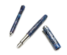 Load image into Gallery viewer, Three Franklin-Christoph Model 31 and 91 Silver Abalone AL Set pens are arranged on a white background.