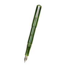 Load image into Gallery viewer, Franklin-Christoph Model 31 Omnis Jade fountain pen with silver clip and nib, shown against a white background.