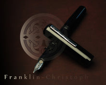Load image into Gallery viewer, Franklin-Christoph Model 31 Omnis Fountain Pen in Classic Black, features a silver nib and durable acrylic body.