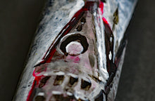 Load image into Gallery viewer, Close-up of a painted clock tower on the Franklin-Christoph 33 A.A. Vacharat Gothic City, with red and white accents.