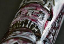 Load image into Gallery viewer, Close-up of Franklin-Christoph Model 33 A.A. Vacharat Gothic City art pen, with abstract red, white &amp; black textured design.