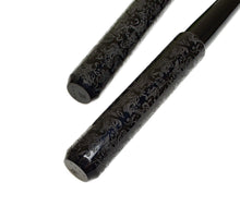 Load image into Gallery viewer, Franklin-Christoph Artisan Engraved Model 40s cue sticks with silver scrollwork, shown on a white background.
