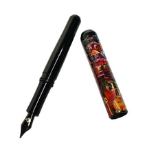 Load image into Gallery viewer, Franklin-Christoph 40M, A.A. Vacharat Germantown edition, black fountain pen with vibrant cap design.