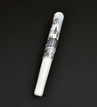 Load image into Gallery viewer, Franklin-Christoph 40M A.A. Vacharat - Winter Castle on Snow: hand painted pen with building &amp; trees, Castle Series.