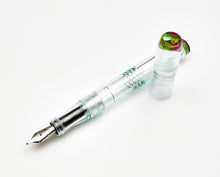 Load image into Gallery viewer, Franklin-Christoph Model 45 Cor fountain pen with silver nib and colorful cap, inspired by antique glass cathedral pens.