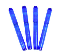 Load image into Gallery viewer, Four Franklin-Christoph Model 45 Cor - Maya Kyanite fountain pens stand vertically on a white background.