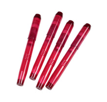 Load image into Gallery viewer, Four Franklin-Christoph Model 45 Cor - Ruby Maroon pens are arranged diagonally on a white background.