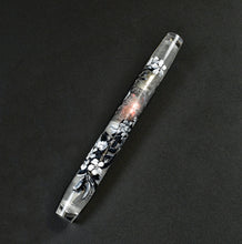 Load image into Gallery viewer, Franklin-Christoph 46 A.A. Vacharat - Gothic Blossoms pen, white floral detail, shown diagonally on a dark background.