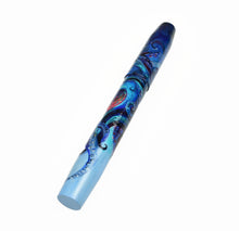 Load image into Gallery viewer, The Franklin-Christoph 46 A.A. Vacharat - Kraken pen features a blue body and a vibrant octopus on a white background.