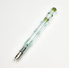 Load image into Gallery viewer, Franklin-Christoph Model 46 Cor FP in Cathedral acrylic with silver nib, shown angled on a white background.