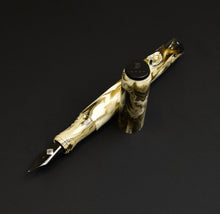 Load image into Gallery viewer, Franklin-Christoph Model 46 Cor FP Cold Brew: gold, cream &amp; brown swirls, #6 nib, black cap.