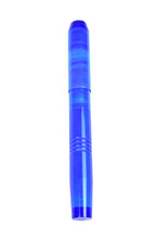 Load image into Gallery viewer, A Franklin-Christoph Model 46 Cor FP Maya Kyanite pen capped, shown on a clean white background.