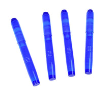 Load image into Gallery viewer, Four Franklin-Christoph Model 46 Cor FP Maya Kyanite pens are arranged diagonally on a white background.