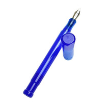 Load image into Gallery viewer, A Franklin-Christoph Model 50 Grandis Fountain Pen in Caribbean Blue, uncapped on a white background.
