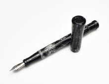 Load image into Gallery viewer, A Franklin-Christoph Model 50 Grandis Fountain Pen - Dark Room Emulsion, uncapped on a white background.