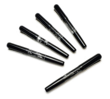 Load image into Gallery viewer, Five Franklin-Christoph Model 55 Pentium FP SE - Dark Room Emulsion Black pens fan out on a white background.