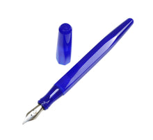 Load image into Gallery viewer, Franklin-Christoph Model 66 Septagonal Fountain Pen in Kyanite, uncapped, with cap beside it on a white background.