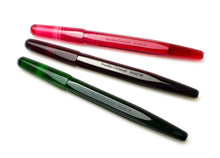 Load image into Gallery viewer, Three Franklin-Christoph Model 66 Septagonal pens—green, red, and black—are arranged diagonally on white.
