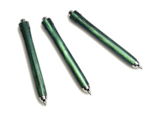 Load image into Gallery viewer, Three Franklin-Christoph Model 91 Graphis Andromeda Colorshift pencils are arranged diagonally on a white background.