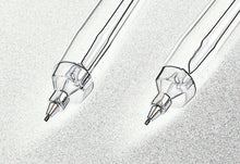 Load image into Gallery viewer, Two Franklin-Christoph Model 91 Graphis Mechanical Pencils in black rest side by side on a light, textured surface.