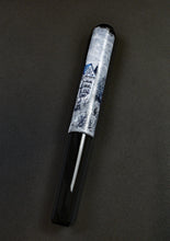 Load image into Gallery viewer, Franklin-Christoph 40M A.A. Vacharat Mountain Winter Castle pen: black body, white cap, wintery castle scene.