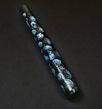 Load image into Gallery viewer, Franklin-Christoph 03M A. A. Vacharat Street Deluge: black pen with blue iridescence, like abstract art on darkness.