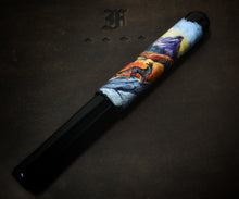 Load image into Gallery viewer, The Franklin-Christoph 40M A. A. Vacharat Autumn Fox pen features a painted grey fox and mountain, evoking autumn charm.